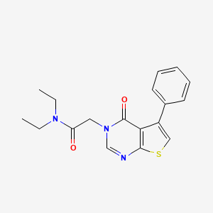molecular formula C18H19N3O2S B5630185 N,N-diethyl-2-(4-oxo-5-phenylthieno[2,3-d]pyrimidin-3-yl)acetamide 