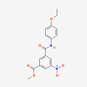molecular formula C17H16N2O6 B5630336 Methyl 3-[(4-ethoxyphenyl)carbamoyl]-5-nitrobenzoate 