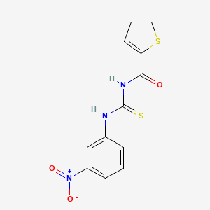 molecular formula C12H9N3O3S2 B5630413 N-[(3-nitrophenyl)carbamothioyl]thiophene-2-carboxamide 
