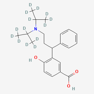 molecular formula C22H29NO3 B563062 rac 5-Carboxy Tolterodine-d14 