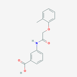 molecular formula C16H15NO4 B5630655 3-[2-(2-METHYLPHENOXY)ACETAMIDO]BENZOIC ACID 