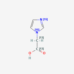 molecular formula C5H6N2O2 B563070 2-(15N)(15N)(1,3-15N2)imidazol-1-ylacetic acid CAS No. 1184983-00-3