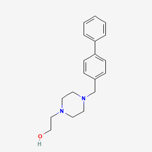 molecular formula C19H24N2O B5630833 2-[4-[(4-Phenylphenyl)methyl]piperazin-1-yl]ethanol 