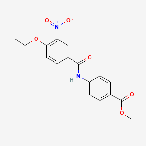 molecular formula C17H16N2O6 B5630834 Methyl 4-(4-ethoxy-3-nitrobenzamido)benzoate 