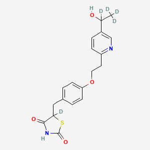 molecular formula C19H20N2O4S B563086 5-Deuterio-5-[[4-[2-[5-(1,2,2,2-tetradeuterio-1-hydroxyethyl)pyridin-2-yl]ethoxy]phenyl]methyl]-1,3-thiazolidine-2,4-dione CAS No. 1189445-29-1