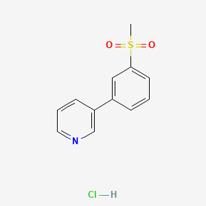 molecular formula C12H12ClNO2S B563088 3-(3-Methanesulfonyl-phenyl)-pyridine hydrochloride CAS No. 160777-44-6