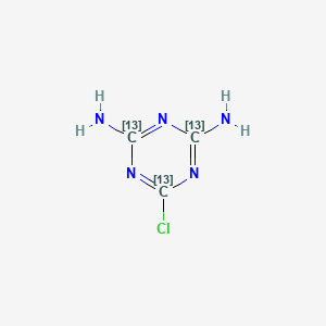 molecular formula C3H4ClN5 B563095 6-Chloro-1,3,5-triazine-2,4-diamine-13C3 CAS No. 1216850-33-7