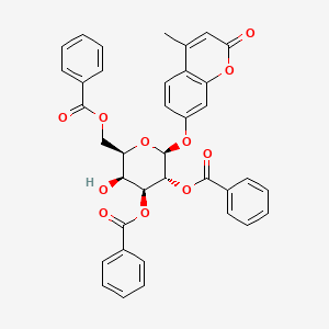 molecular formula C37H30O11 B563098 4-Methyl-2-oxo-2H-1-benzopyran-7-yl 2,3,6-tri-O-benzoyl-beta-D-galactopyranoside CAS No. 849207-61-0