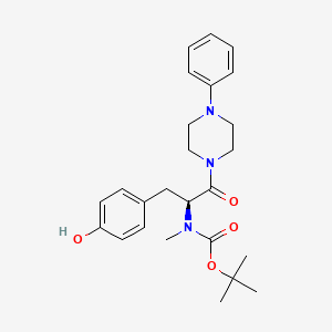 molecular formula C25H33N3O4 B563102 1-[(S)-N-tert-Boc-N-methyltyrosyl]-4-phenylpiperazine CAS No. 1391068-29-3