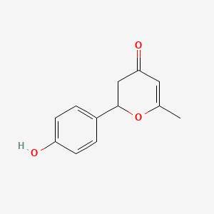 molecular formula C12H12O3 B563106 2-(4-Hydroxyphenyl)-6-methyl-2,3-dihydro-4H-pyran-4-one CAS No. 1167483-18-2