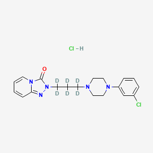 molecular formula C19H23Cl2N5O B563108 Trazodone-d6 Hydrochloride CAS No. 1181578-71-1