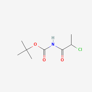 molecular formula C8H14ClNO3 B563109 2-Methyl-2-propanyl (2-chloropropanoyl)carbamate CAS No. 103224-01-7