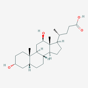 molecular formula C24H40O4 B056311 3alpha,12beta-Dihydroxy-5beta-cholan-24-oic Acid CAS No. 570-62-7