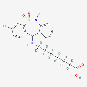 molecular formula C21H25ClN2O4S B563114 Tianeptine-d12 