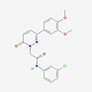 molecular formula C20H18ClN3O4 B5631140 N-(3-chlorophenyl)-2-(3-(3,4-dimethoxyphenyl)-6-oxopyridazin-1(6H)-yl)acetamide 