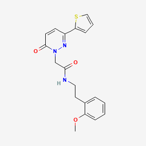 molecular formula C19H19N3O3S B5631174 N~1~-(2-methoxyphenethyl)-2-[6-oxo-3-(2-thienyl)-1(6H)-pyridazinyl]acetamide 