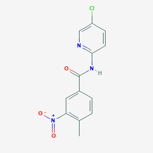 molecular formula C13H10ClN3O3 B5631208 N-(5-chloropyridin-2-yl)-4-methyl-3-nitrobenzamide 