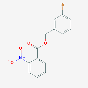 molecular formula C14H10BrNO4 B5631247 (3-Bromophenyl)methyl 2-nitrobenzoate 