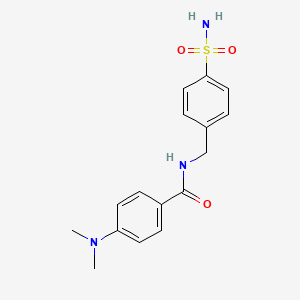 molecular formula C16H19N3O3S B5631258 N~1~-[4-(AMINOSULFONYL)BENZYL]-4-(DIMETHYLAMINO)BENZAMIDE 