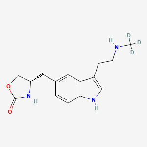 molecular formula C15H19N3O2 B563127 N-Desmethyl Zolmitriptan-d3 