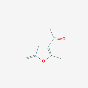 molecular formula C8H10O2 B056313 1-(5-Methyl-2-methylidene-3H-furan-4-yl)ethanone CAS No. 122132-63-2