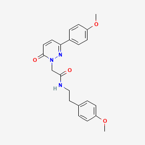 molecular formula C22H23N3O4 B5631576 N-(4-methoxyphenethyl)-2-(3-(4-methoxyphenyl)-6-oxopyridazin-1(6H)-yl)acetamide 