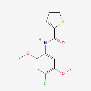 molecular formula C13H12ClNO3S B5631634 N-(4-chloro-2,5-dimethoxyphenyl)thiophene-2-carboxamide 
