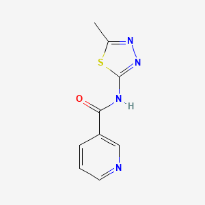 molecular formula C9H8N4OS B5631800 N-(5-methyl-1,3,4-thiadiazol-2-yl)pyridine-3-carboxamide 