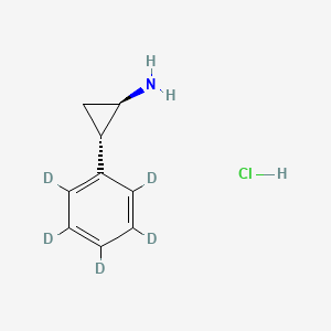 molecular formula C9H12ClN B563183 rac trans-2-Phenylcyclopropylamine-d5 Hydrochloride CAS No. 107077-98-5