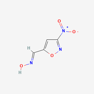 molecular formula C4H3N3O4 B563188 3-Nitroisoxazole-5-carbaldehyde oxime CAS No. 108802-82-0