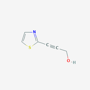 molecular formula C6H5NOS B056319 3-(2-Thiazolyl)-2-propynol CAS No. 121356-98-7