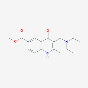molecular formula C17H22N2O3 B5632056 methyl 3-(diethylaminomethyl)-2-methyl-4-oxo-1H-quinoline-6-carboxylate 