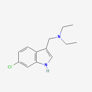 molecular formula C13H17ClN2 B563207 N-((6-Chloro-1H-indol-3-yl)methyl)-N-ethylethanamine CAS No. 63353-00-4