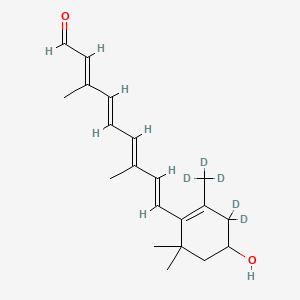 molecular formula C20H28O2 B563208 rac all-trans 3-Hydroxyretinal-d5 CAS No. 1185245-26-4