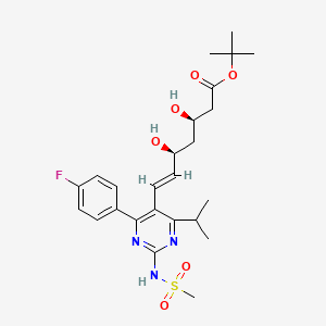 molecular formula C25H34FN3O6S B563215 TERT-BUTYL-7-[4-(4-FLUOROPHENYL)-6-ISOPROPYL-2-MESYLAMINOPYRIMIDIN-5-YL]-(3R,5S)-DIHYDROXY-(E)-6-HEPTENOATE CAS No. 1283766-30-2