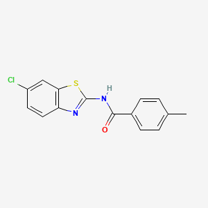 molecular formula C15H11ClN2OS B5632535 N-(6-chloro-1,3-benzothiazol-2-yl)-4-methylbenzamide 