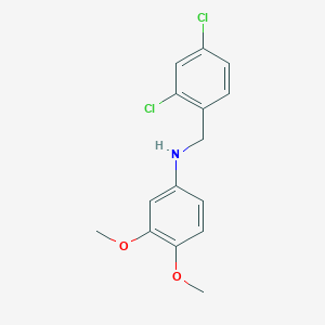 molecular formula C15H15Cl2NO2 B5632648 N-[(2,4-dichlorophenyl)methyl]-3,4-dimethoxyaniline 