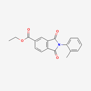 molecular formula C18H15NO4 B5632727 ethyl 2-(2-methylphenyl)-1,3-dioxo-2,3-dihydro-1H-isoindole-5-carboxylate 