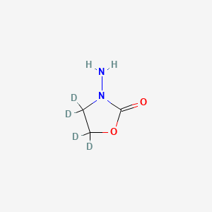 molecular formula C3H6N2O2 B563276 3-Amino-2-oxazolidinone-d4 CAS No. 1188331-23-8