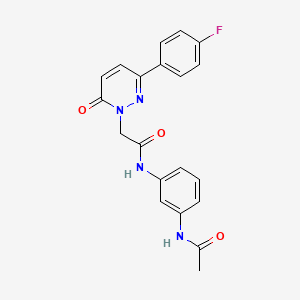 molecular formula C20H17FN4O3 B5632760 N-[3-(acetylamino)phenyl]-2-[3-(4-fluorophenyl)-6-oxopyridazin-1(6H)-yl]acetamide 