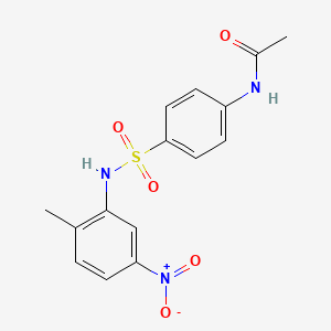 molecular formula C15H15N3O5S B5632771 N-{4-[(2-methyl-5-nitrophenyl)sulfamoyl]phenyl}acetamide 
