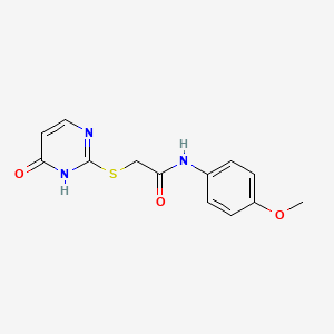molecular formula C13H13N3O3S B5632898 N-(4-methoxyphenyl)-2-[(6-oxo-1H-pyrimidin-2-yl)sulfanyl]acetamide 