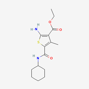 molecular formula C15H22N2O3S B5632906 Ethyl 2-amino-5-(cyclohexylcarbamoyl)-4-methylthiophene-3-carboxylate 