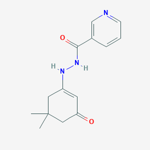 molecular formula C14H17N3O2 B5632963 N'-(5,5-dimethyl-3-oxocyclohex-1-en-1-yl)pyridine-3-carbohydrazide 