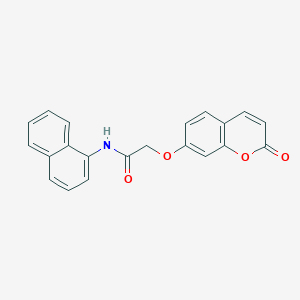 molecular formula C21H15NO4 B5633002 N-naphthalen-1-yl-2-(2-oxochromen-7-yl)oxyacetamide 
