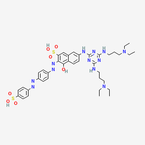 7-[4,6-Bis[3-(diethylamino)propylamino]-1,3,5-triazin-2-ylamino]-4-hydroxy-3-[4-(4-sulfophenylazo)phenylazo]-2-naphthalenesulfonic acid