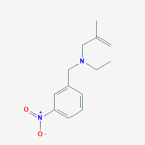 molecular formula C13H18N2O2 B5633110 N-ethyl-2-methyl-N-[(3-nitrophenyl)methyl]prop-2-en-1-amine 