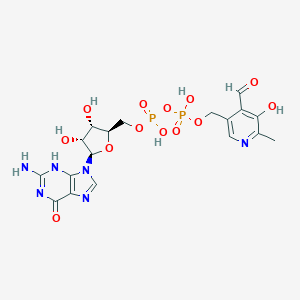 molecular formula C18H22N6O13P2 B056332 Guanosine diphosphopyridoxal CAS No. 117643-62-6