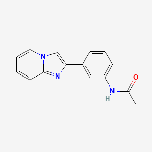 molecular formula C16H15N3O B5633229 N-[3-(8-methylimidazo[1,2-a]pyridin-2-yl)phenyl]acetamide 