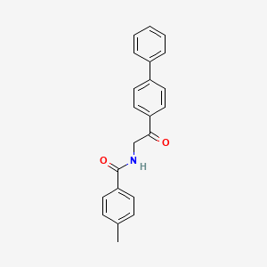 B5633317 N-[2-(4-biphenylyl)-2-oxoethyl]-4-methylbenzamide CAS No. 5624-10-2
